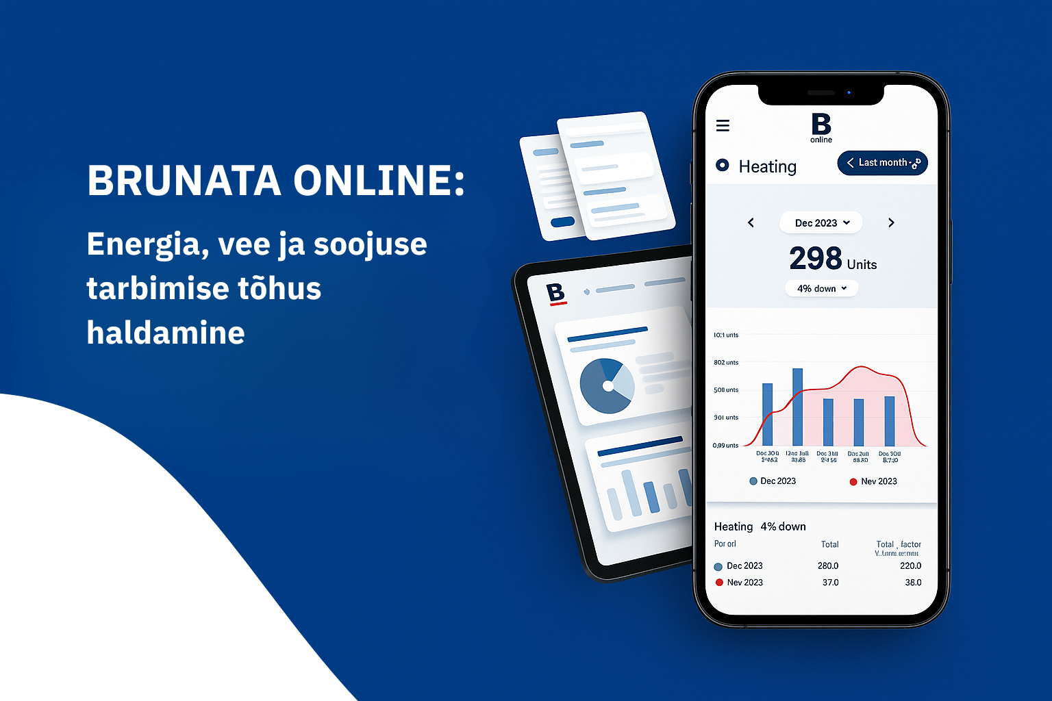 Brunata Online: Tõhus energiatarbimise, vee- ja gaasikulude haldamine hoonetele